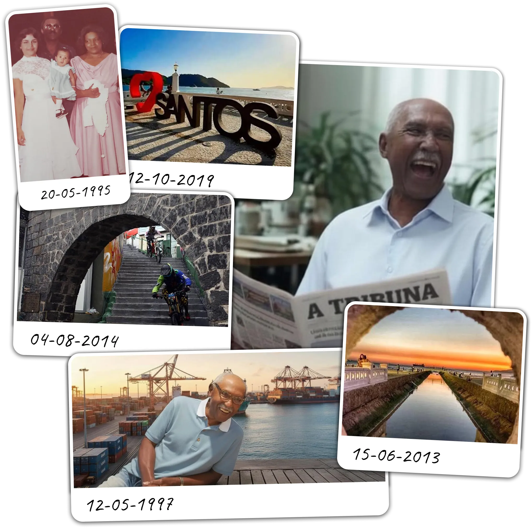 Mosaico de fotos de Eronides Barros